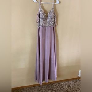 Pink prom dress, with sparkly tops size S/M